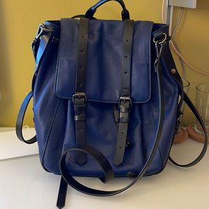 BCBGMAXAZRIA blue convertible back pack purse